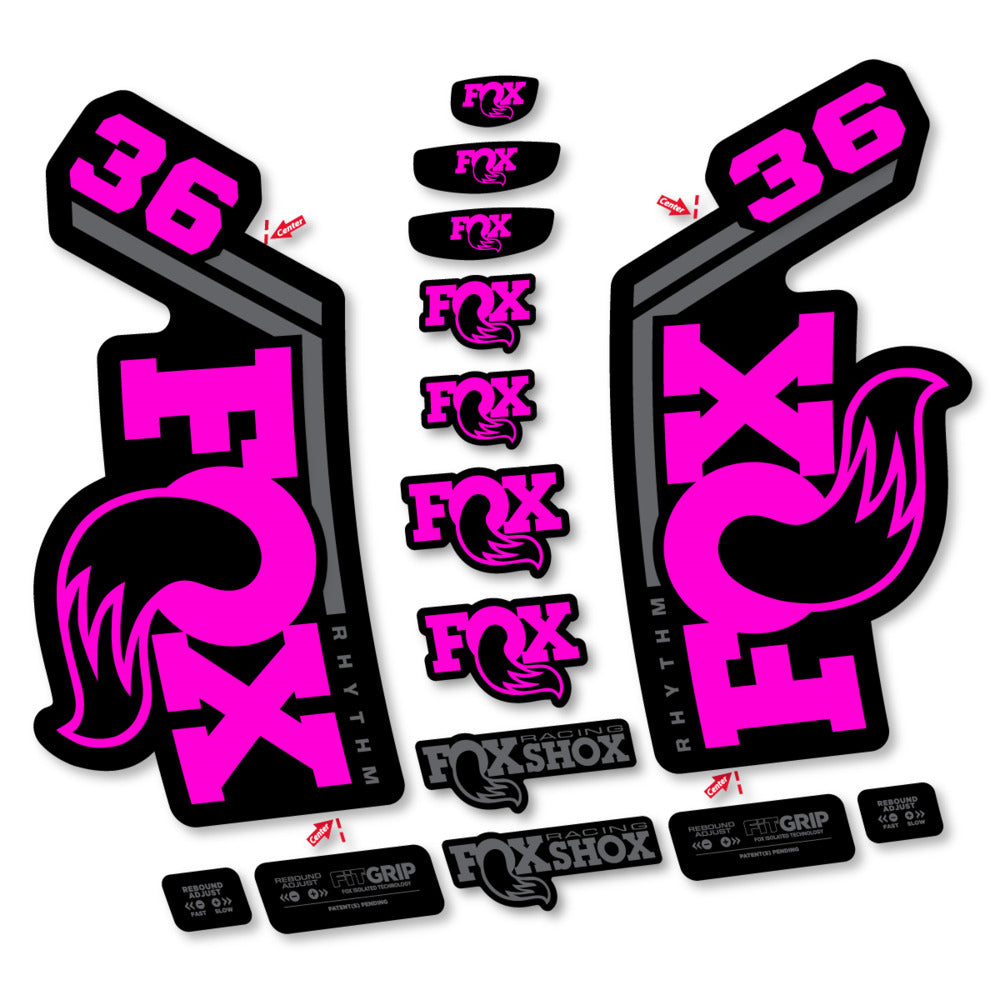 Decal Fox 36 Rhythm 2027, Fork 29" 36mm, bike sticker vinyl