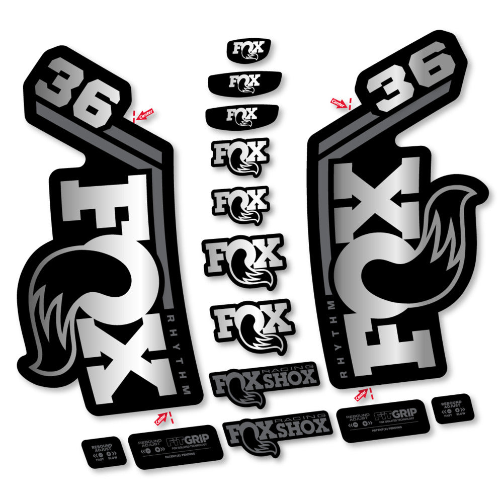Decal Fox 36 Rhythm 2027, Fork 29" 36mm, bike sticker vinyl