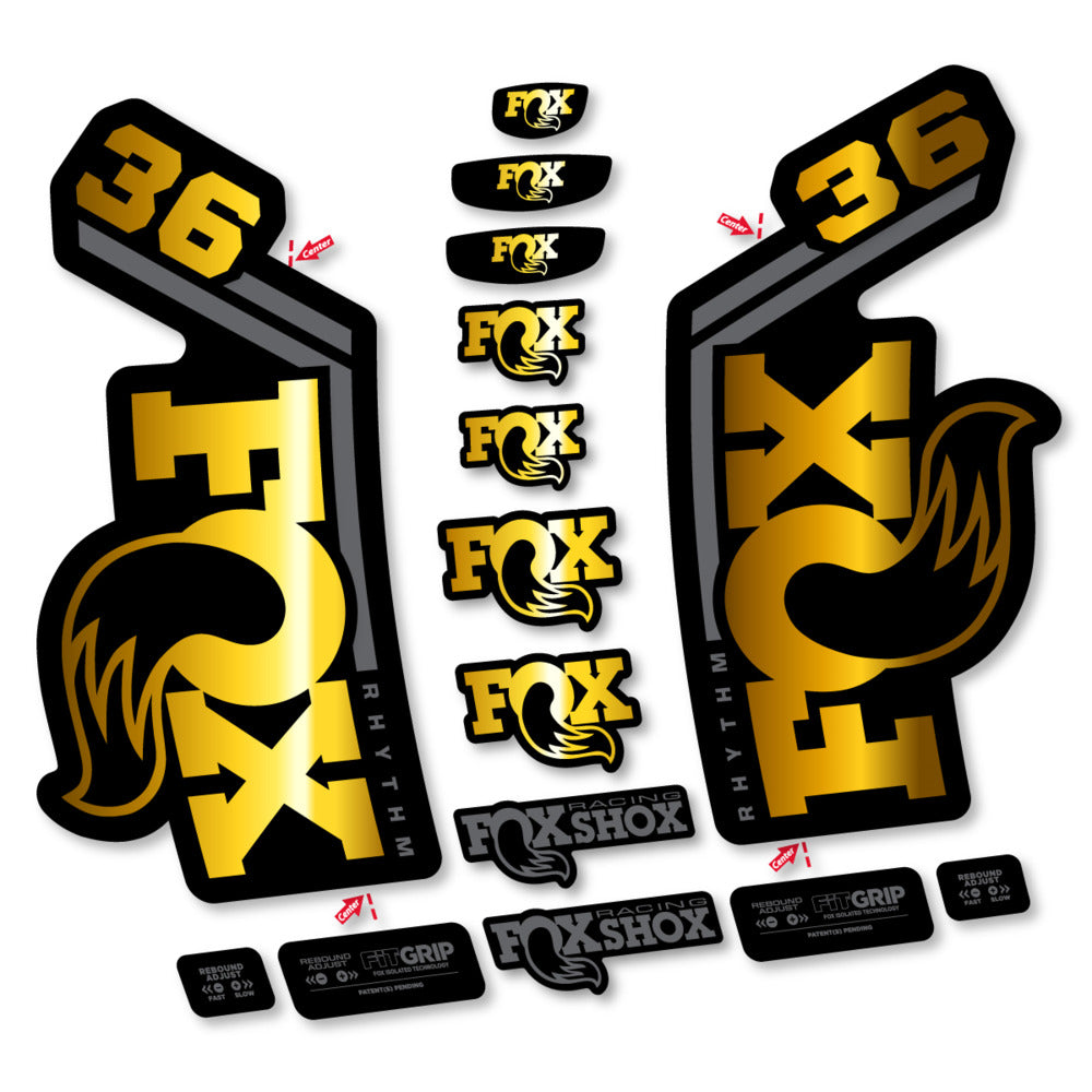 Decal Fox 36 Rhythm 2027, Fork 29" 36mm, bike sticker vinyl