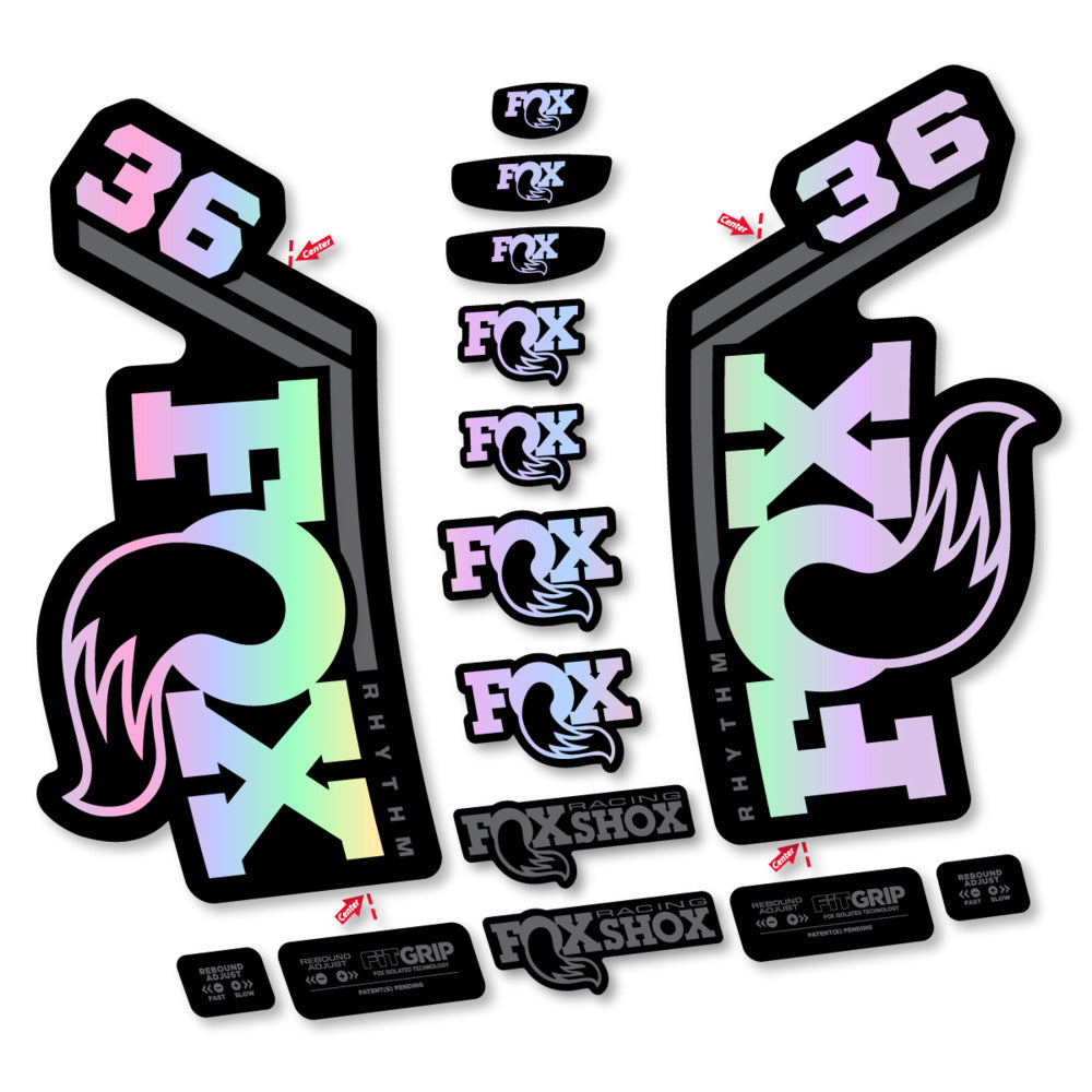 Decal Fox 36 Rhythm 2027, Fork 29" 36mm, bike sticker vinyl