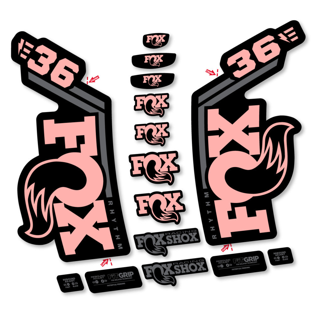 Decal Fox 36 Rhythm E-Bike 2027, Fork 29" 36mm, bike sticker vinyl