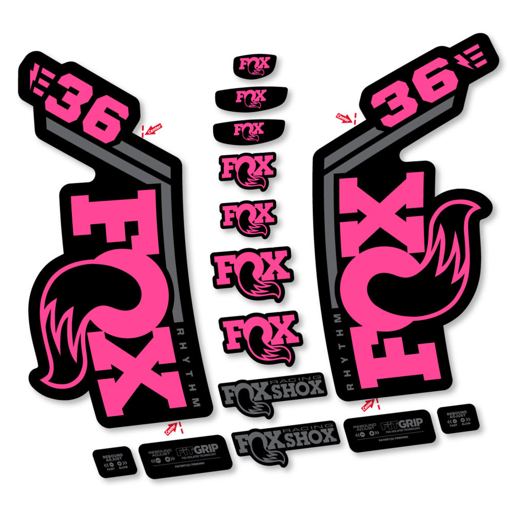Decal Fox 36 Rhythm E-Bike 2027, Fork 29" 36mm, bike sticker vinyl