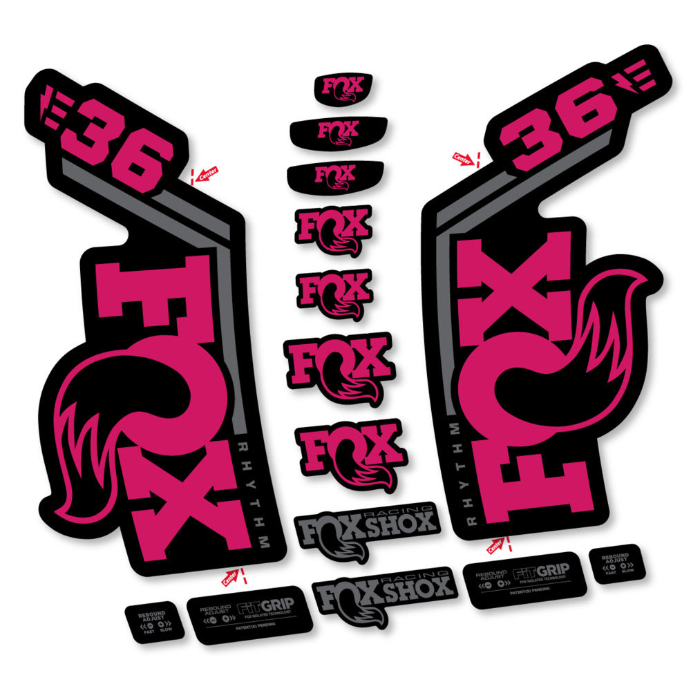 Decal Fox 36 Rhythm E-Bike 2027, Fork 29" 36mm, bike sticker vinyl