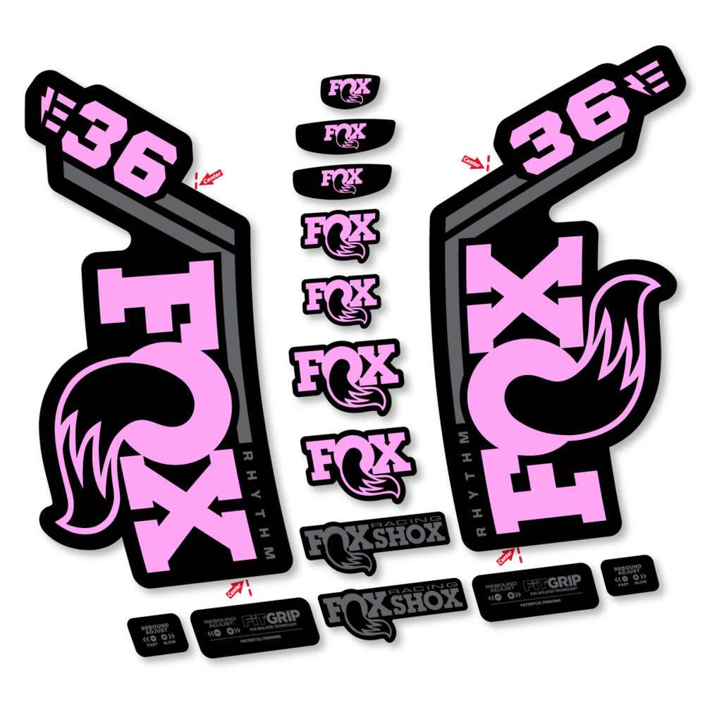 Decal Fox 36 Rhythm E-Bike 2027, Fork 29" 36mm, bike sticker vinyl