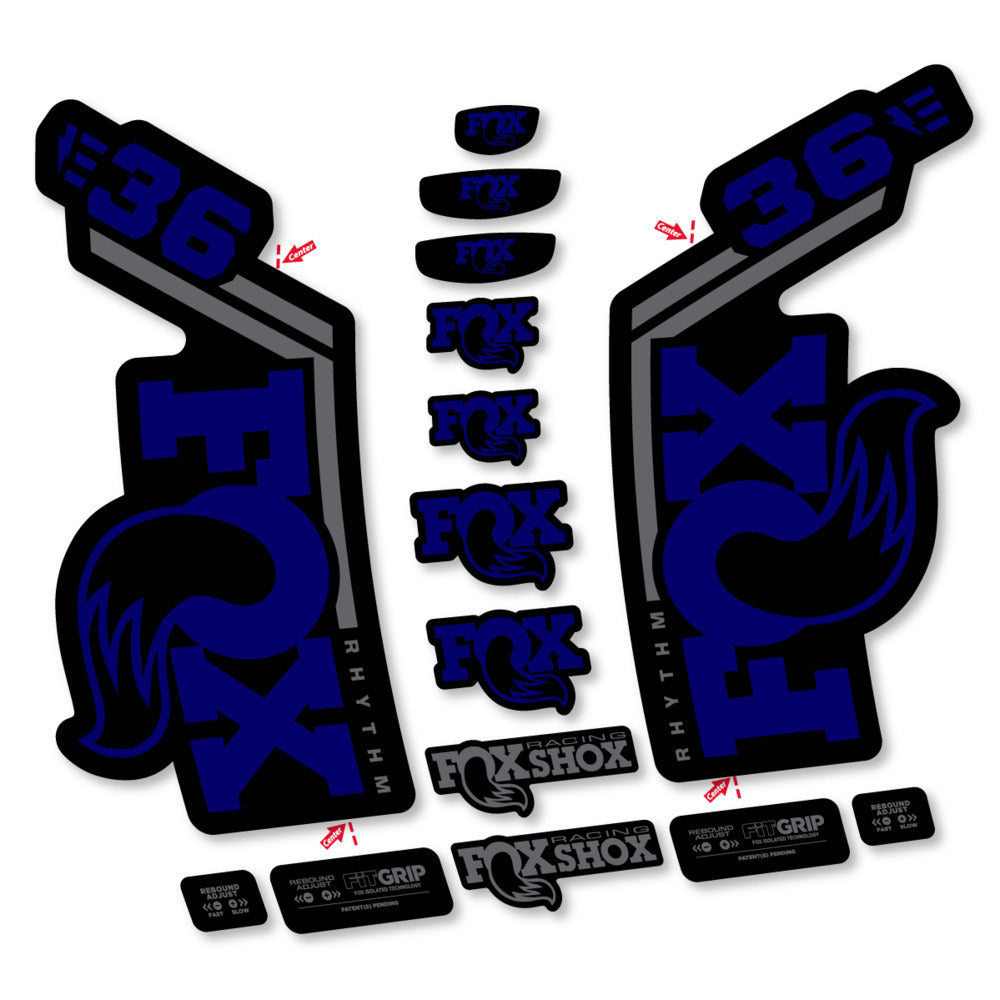 Decal Fox 36 Rhythm E-Bike 2027, Fork 29" 36mm, bike sticker vinyl