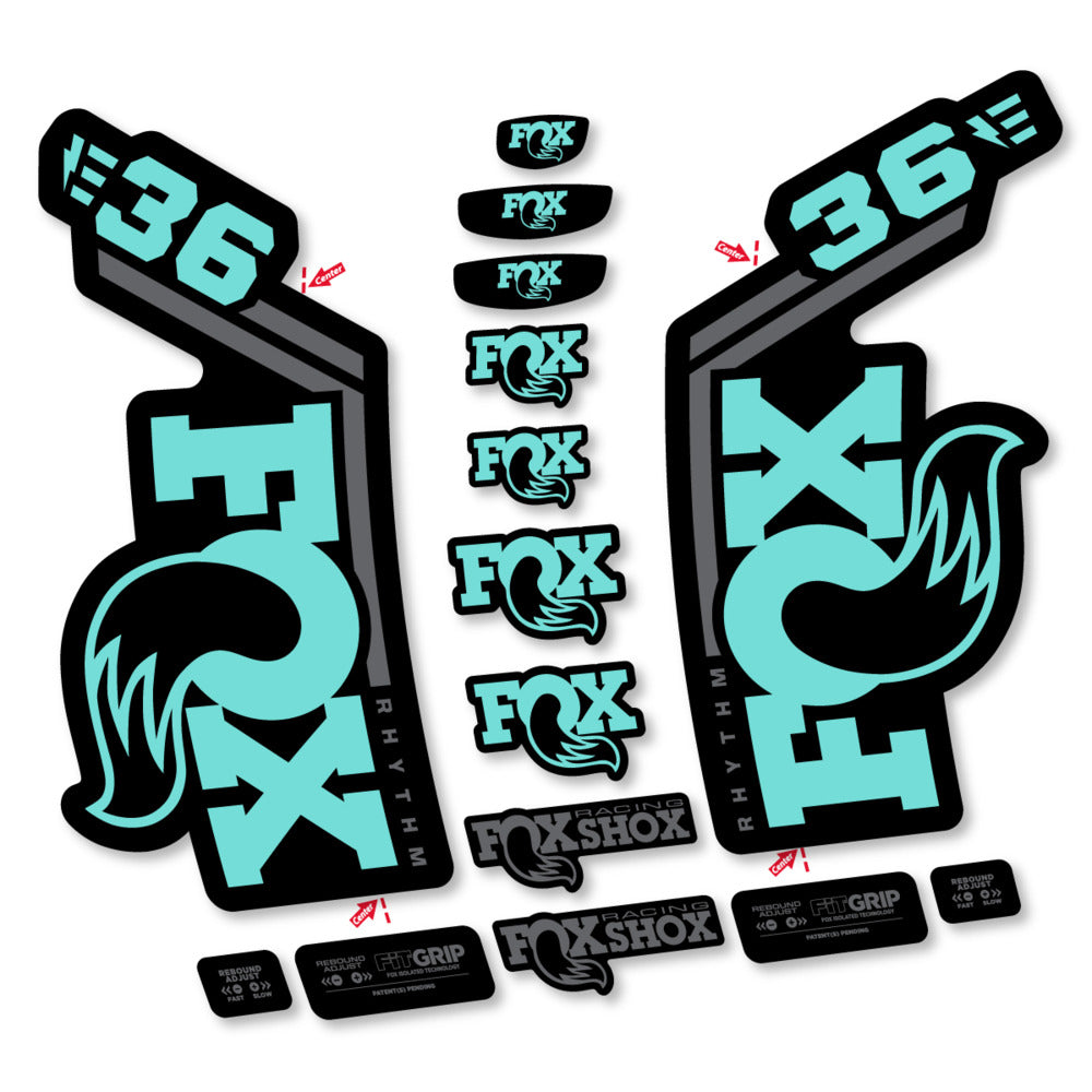 Decal Fox 36 Rhythm E-Bike 2027, Fork 29" 36mm, bike sticker vinyl