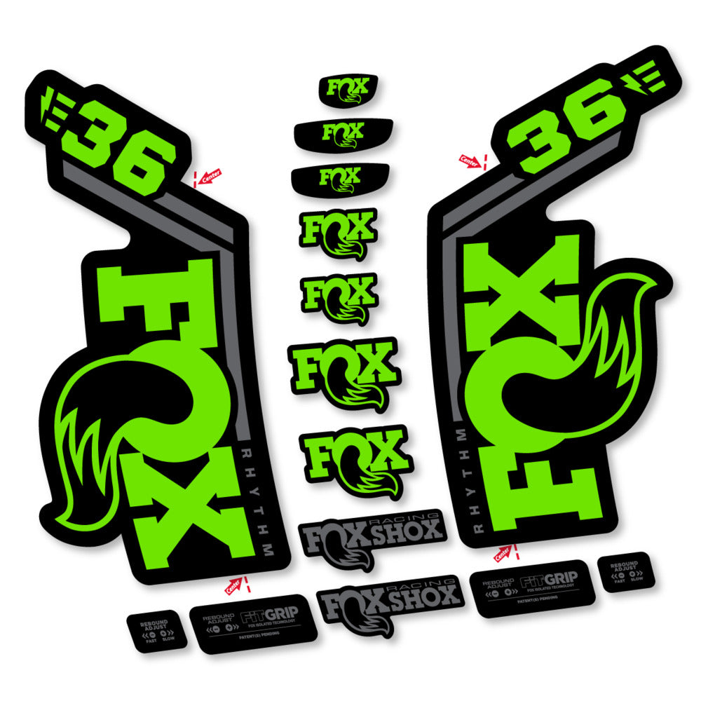 Decal Fox 36 Rhythm E-Bike 2027, Fork 29" 36mm, bike sticker vinyl