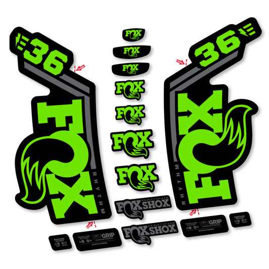 Decal Fox 36 Rhythm E-Bike 2027, Fork 29" 36mm, bike sticker vinyl