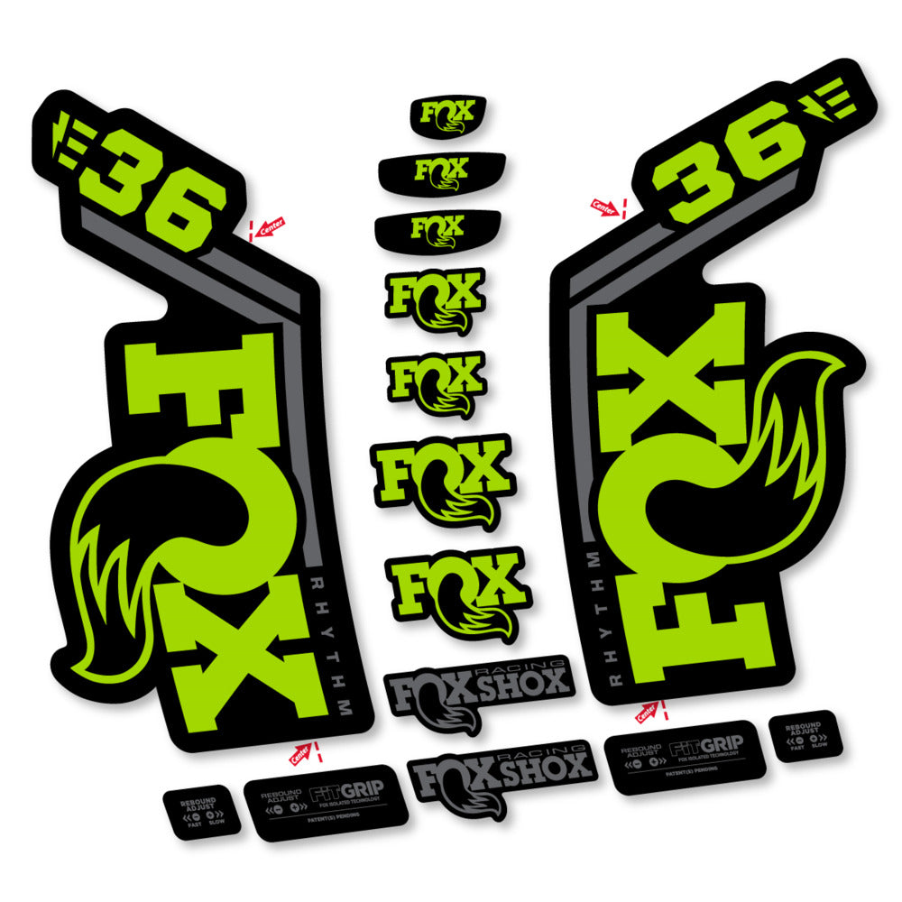 Decal Fox 36 Rhythm E-Bike 2027, Fork 29" 36mm, bike sticker vinyl