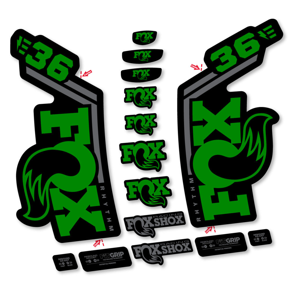 Decal Fox 36 Rhythm E-Bike 2027, Fork 29" 36mm, bike sticker vinyl