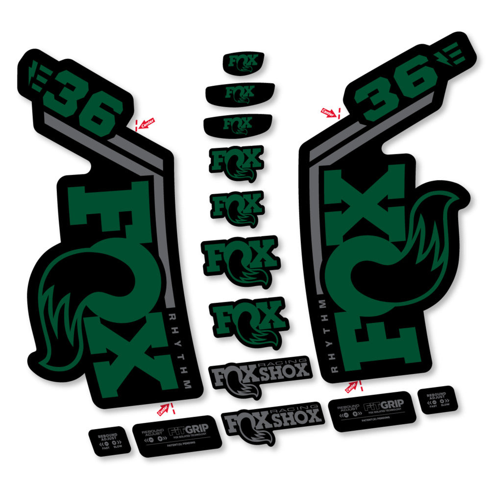Decal Fox 36 Rhythm E-Bike 2027, Fork 29" 36mm, bike sticker vinyl
