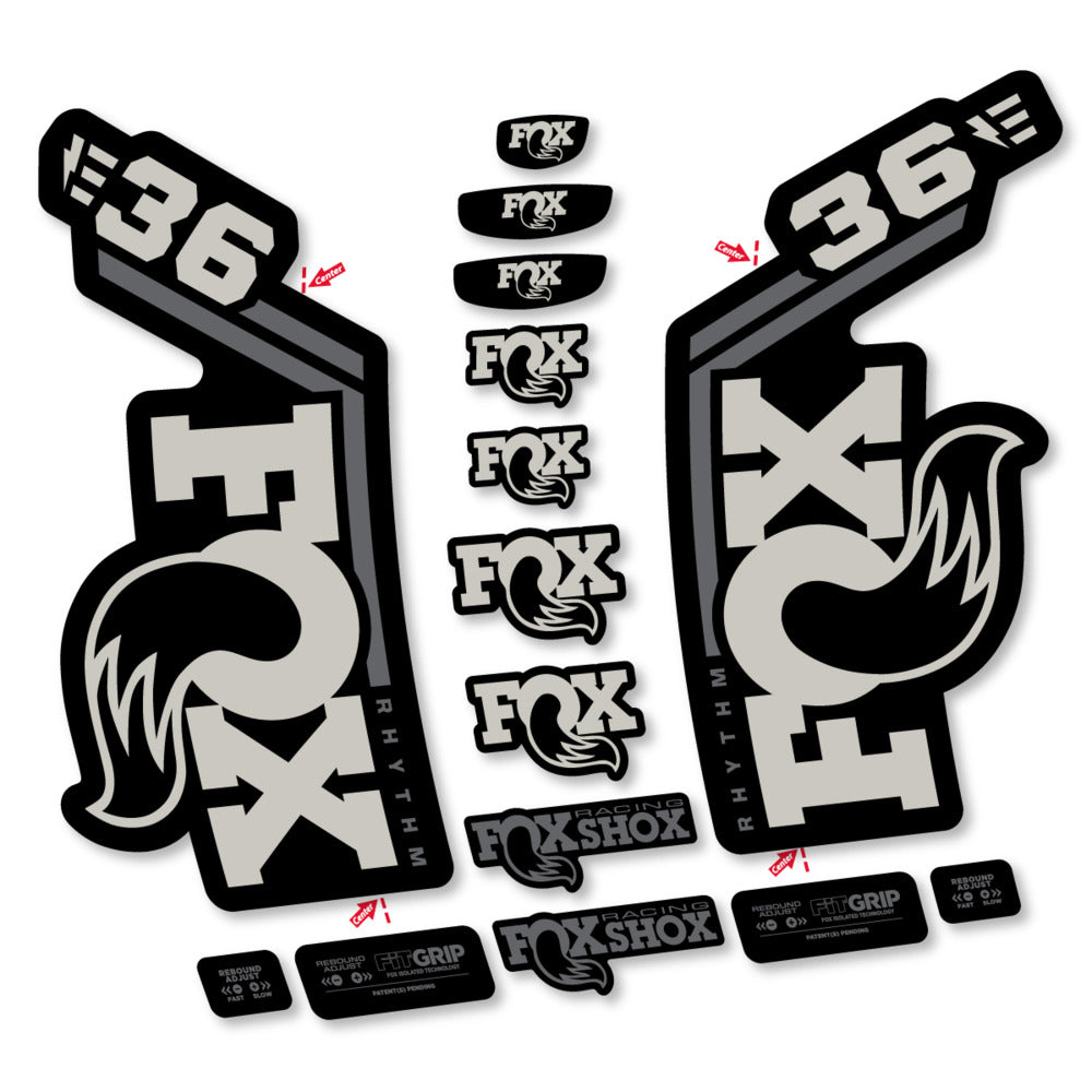 Decal Fox 36 Rhythm E-Bike 2027, Fork 29" 36mm, bike sticker vinyl