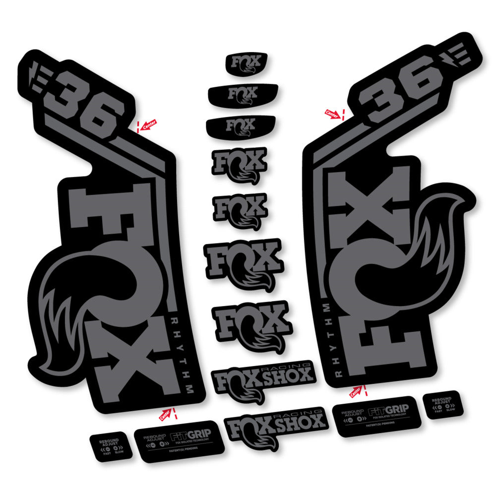 Decal Fox 36 Rhythm E-Bike 2027, Fork 29" 36mm, bike sticker vinyl