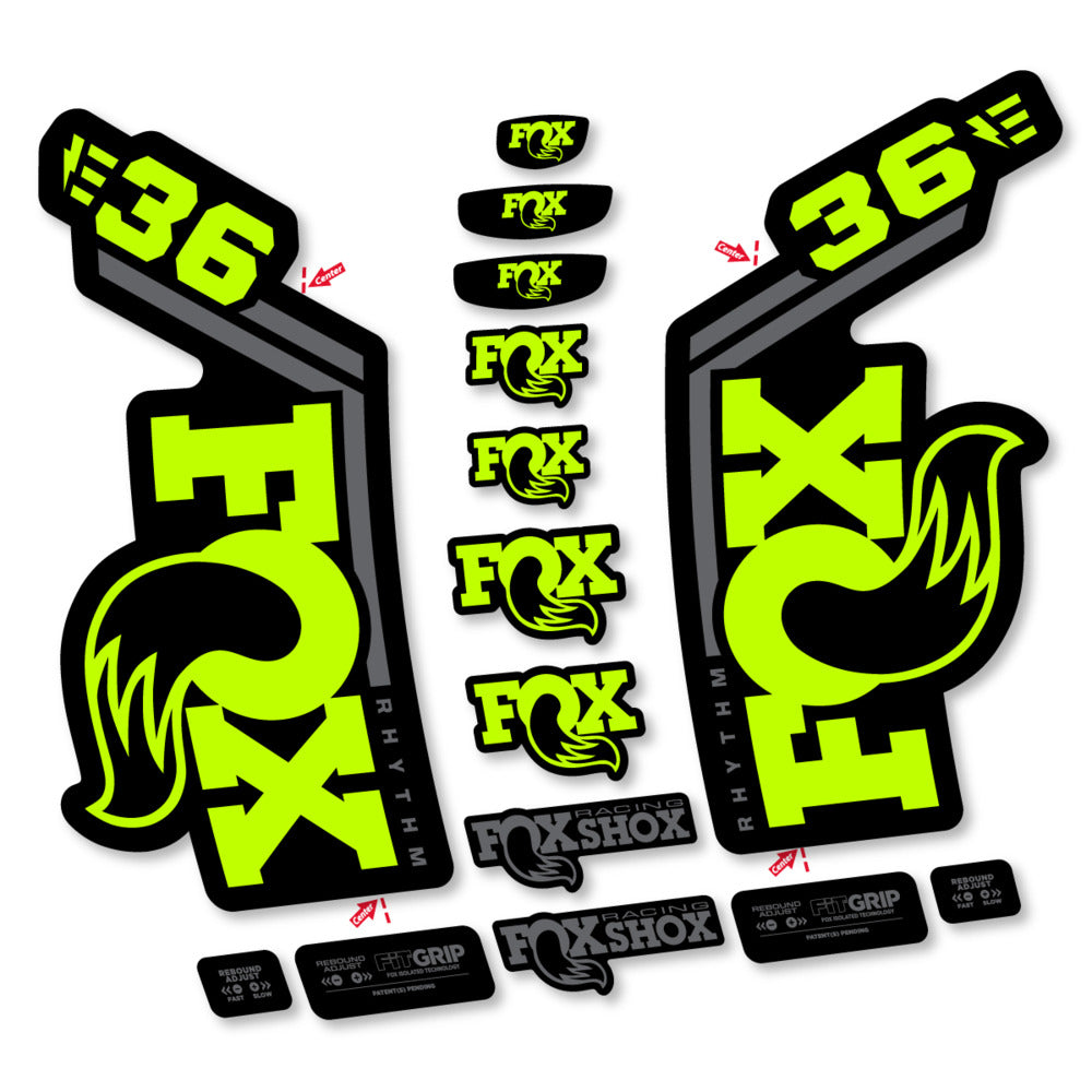 Decal Fox 36 Rhythm E-Bike 2027, Fork 29" 36mm, bike sticker vinyl