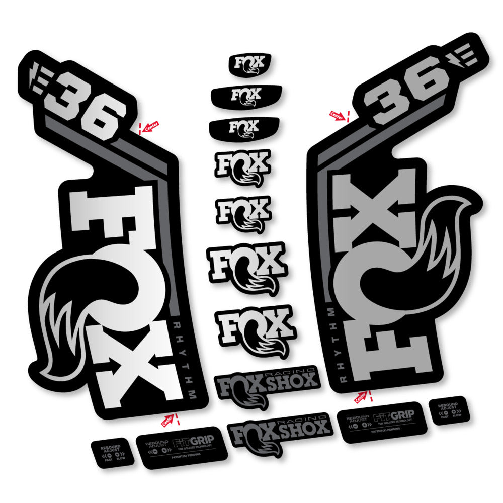 Decal Fox 36 Rhythm E-Bike 2027, Fork 29" 36mm, bike sticker vinyl
