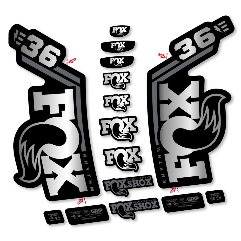Decal Fox 36 Rhythm E-Bike 2027, Fork 29" 36mm, bike sticker vinyl