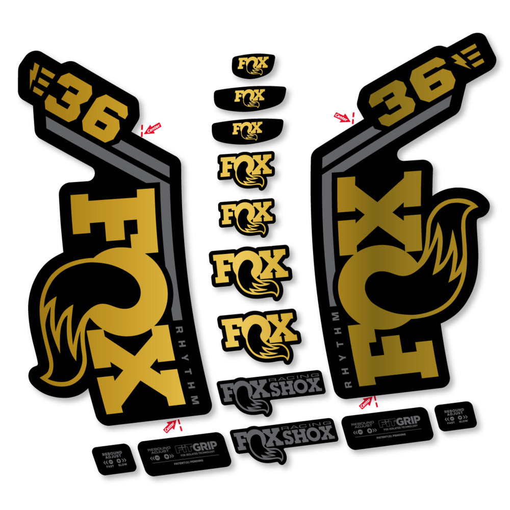 Decal Fox 36 Rhythm E-Bike 2027, Fork 29" 36mm, bike sticker vinyl