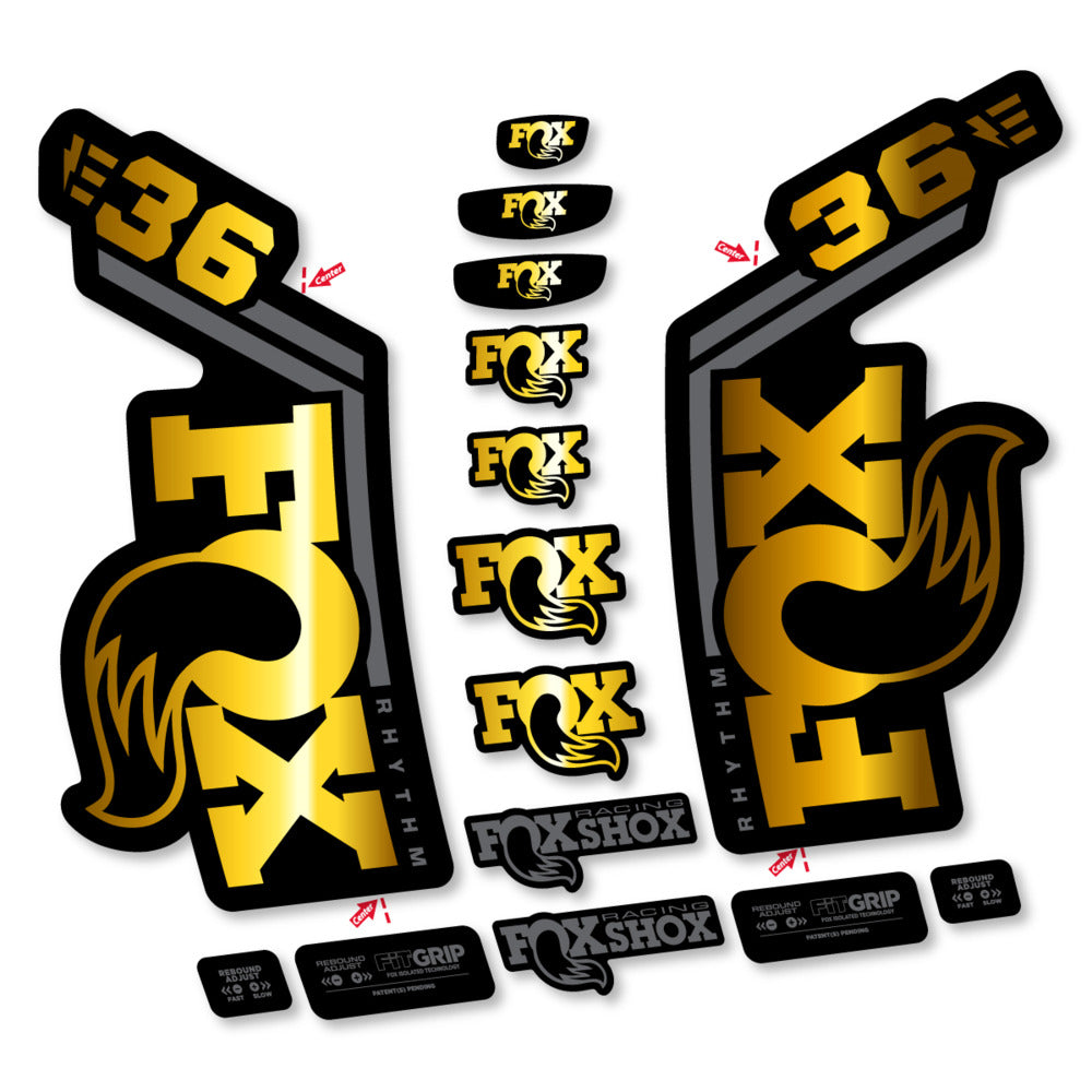 Decal Fox 36 Rhythm E-Bike 2027, Fork 29" 36mm, bike sticker vinyl