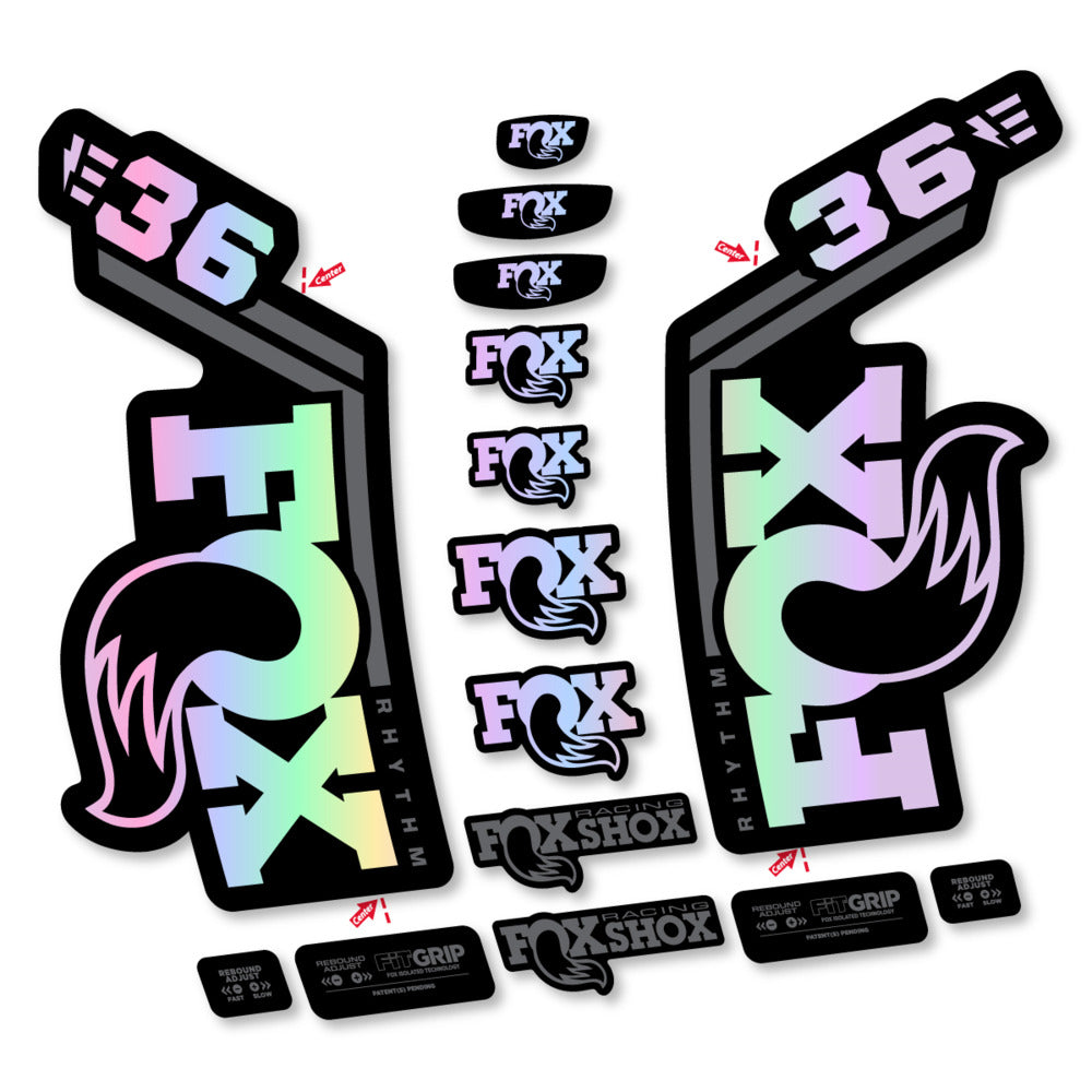 Decal Fox 36 Rhythm E-Bike 2027, Fork 29" 36mm, bike sticker vinyl