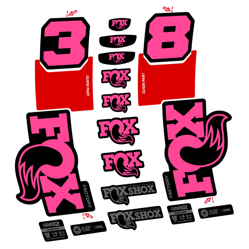 Decal Fox 38 Factory 2027, Fork 29" 38mm, bike sticker vinyl