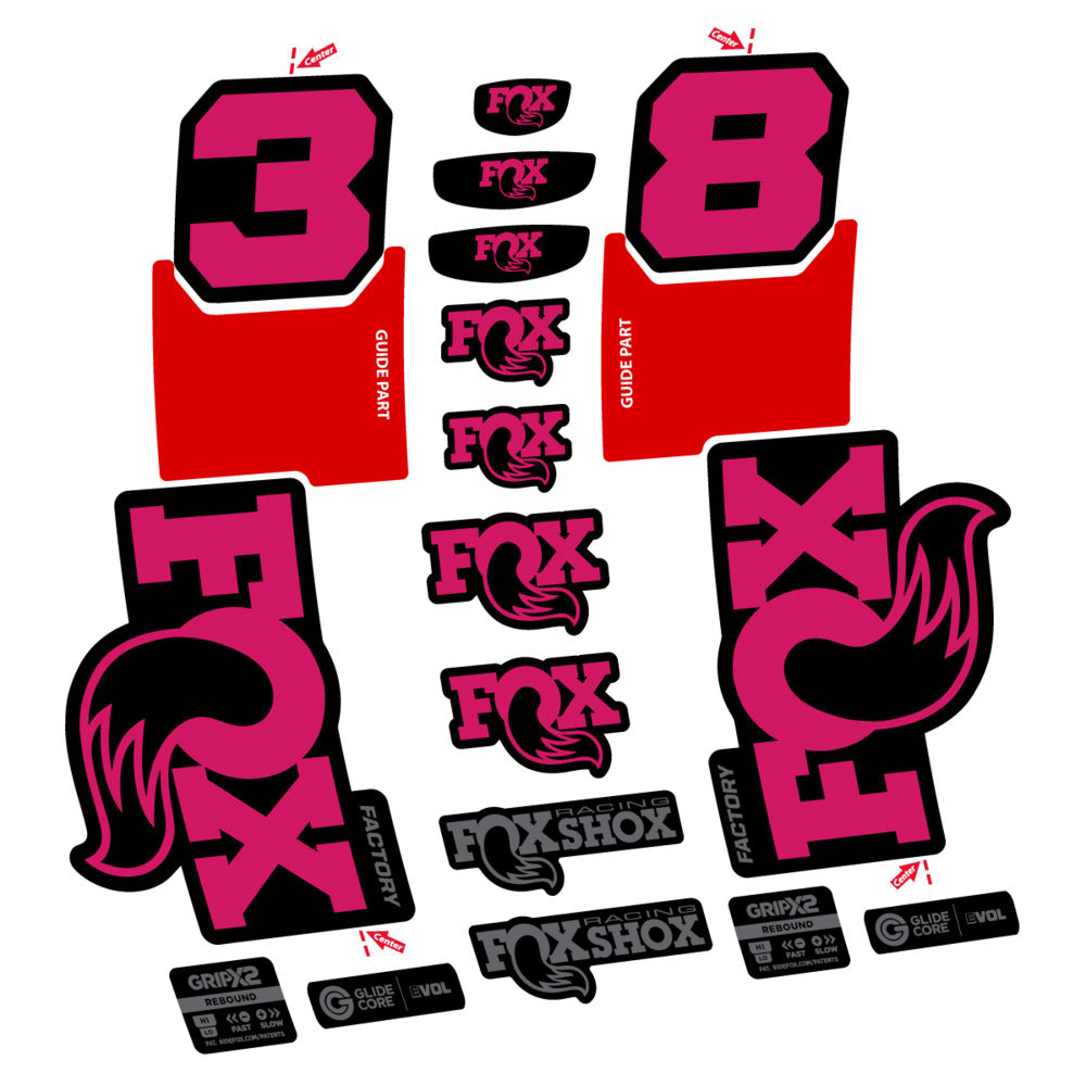 Decal Fox 38 Factory 2027, Fork 29" 38mm, bike sticker vinyl