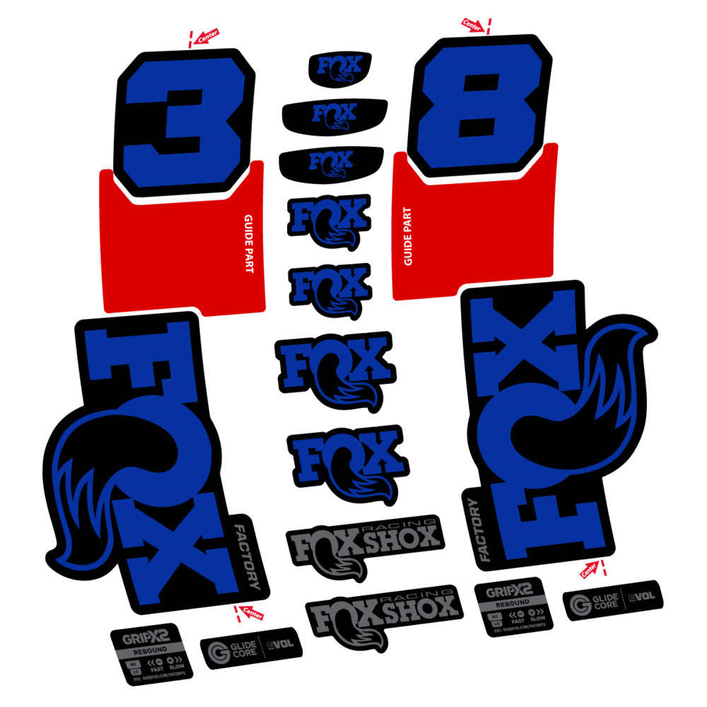 Decal Fox 38 Factory 2027, Fork 29" 38mm, bike sticker vinyl