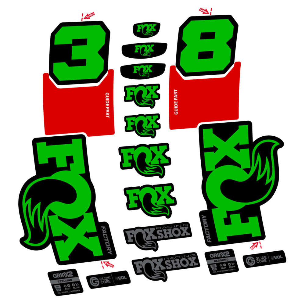 Decal Fox 38 Factory 2027, Fork 29" 38mm, bike sticker vinyl