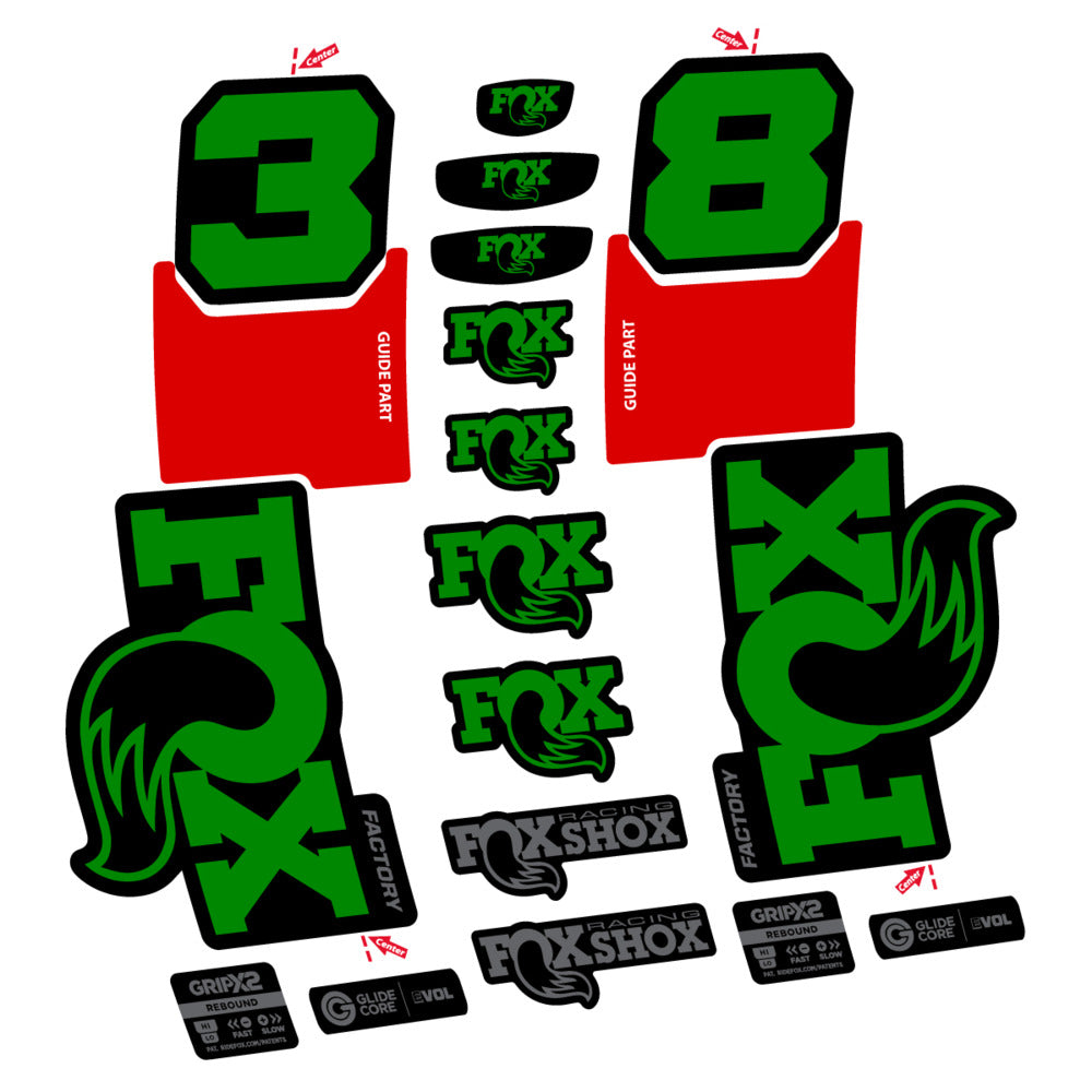 Decal Fox 38 Factory 2027, Fork 29" 38mm, bike sticker vinyl
