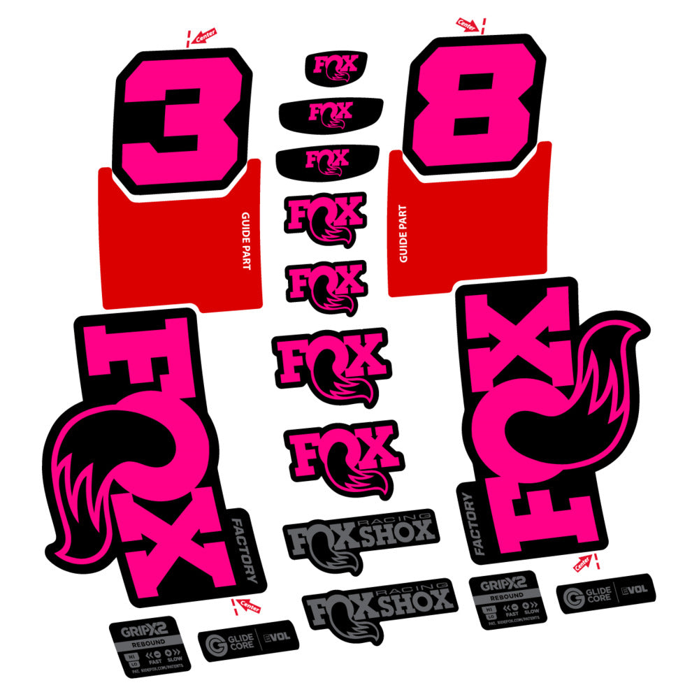 Decal Fox 38 Factory 2027, Fork 29" 38mm, bike sticker vinyl