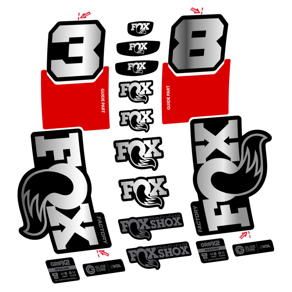 Decal Fox 38 Factory 2027, Fork 29" 38mm, bike sticker vinyl