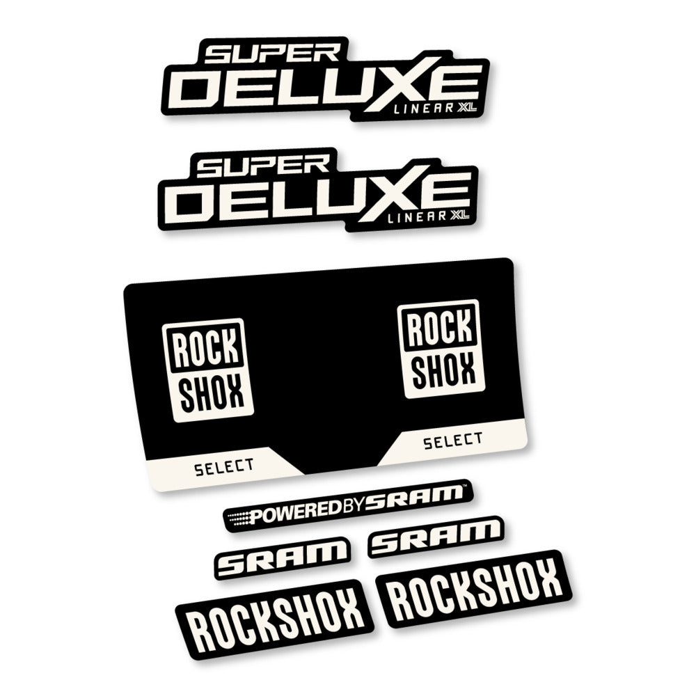 Decal RockShox Super Deluxe Select 2027 v3, Rear Shox, bike sticker vinyl