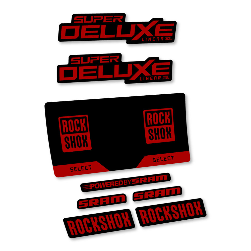 Decal RockShox Super Deluxe Select 2027 v3, Rear Shox, bike sticker vinyl