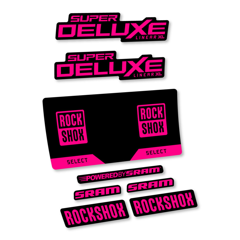 Decal RockShox Super Deluxe Select 2027 v3, Rear Shox, bike sticker vinyl