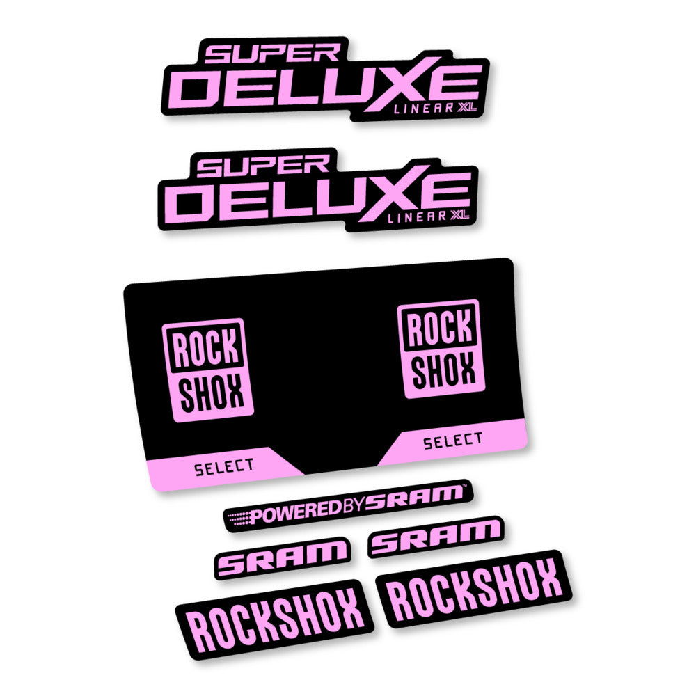 Decal RockShox Super Deluxe Select 2027 v3, Rear Shox, bike sticker vinyl