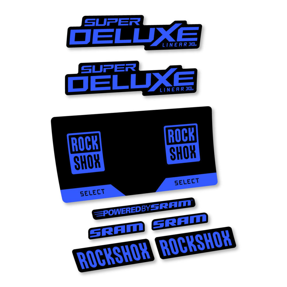 Decal RockShox Super Deluxe Select 2027 v3, Rear Shox, bike sticker vinyl