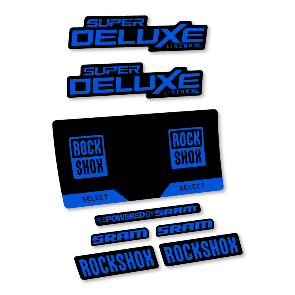 Decal RockShox Super Deluxe Select 2027 v3, Rear Shox, bike sticker vinyl