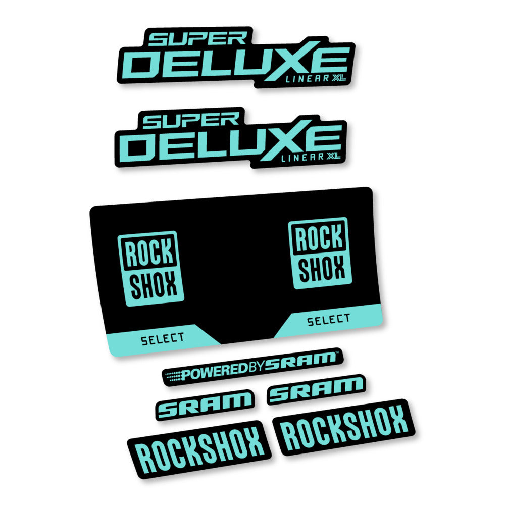 Decal RockShox Super Deluxe Select 2027 v3, Rear Shox, bike sticker vinyl