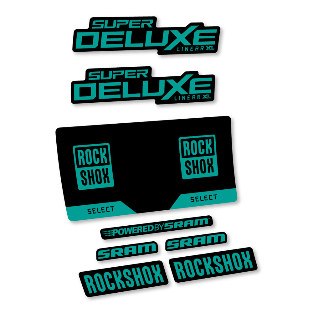 Decal RockShox Super Deluxe Select 2027 v3, Rear Shox, bike sticker vinyl