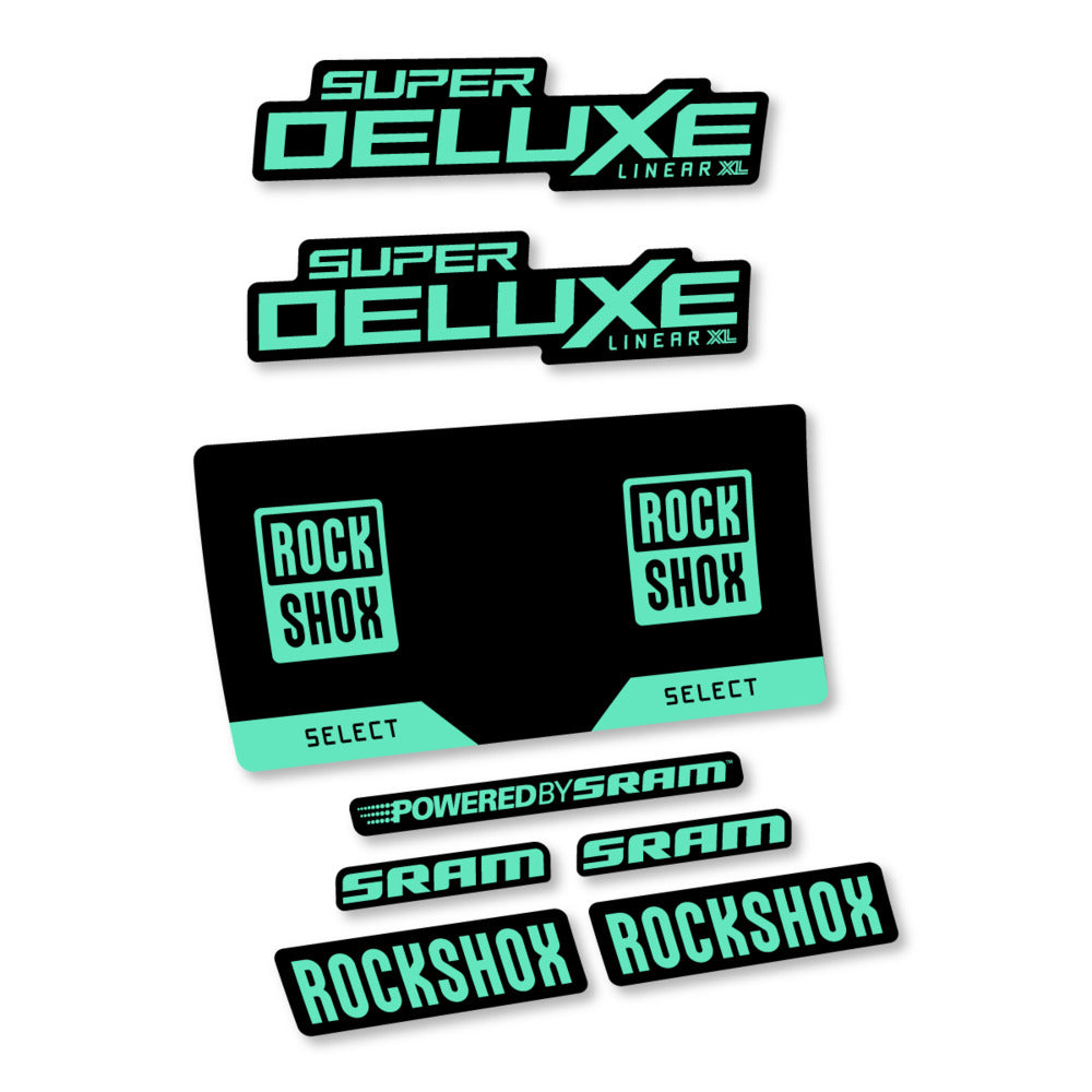 Decal RockShox Super Deluxe Select 2027 v3, Rear Shox, bike sticker vinyl