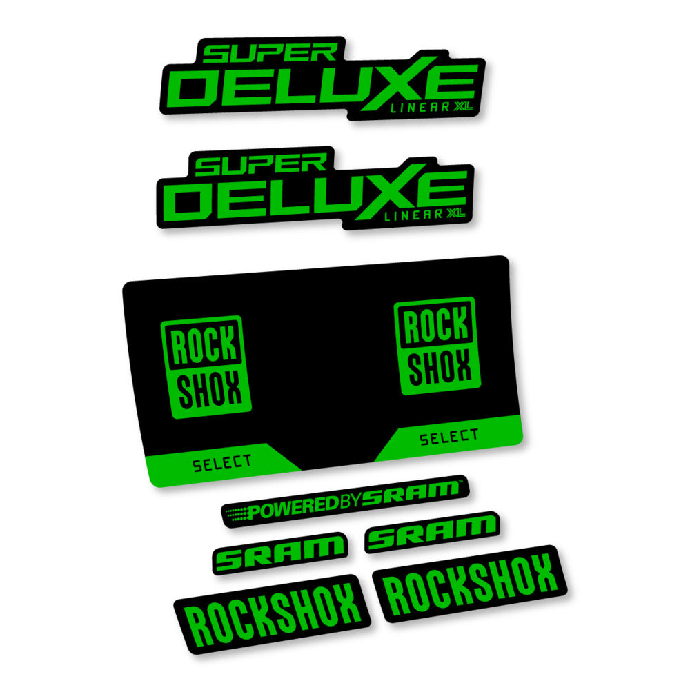Decal RockShox Super Deluxe Select 2027 v3, Rear Shox, bike sticker vinyl