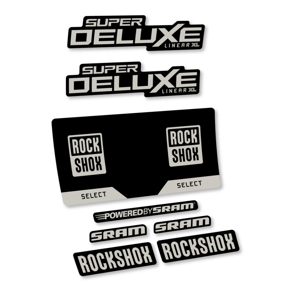 Decal RockShox Super Deluxe Select 2027 v3, Rear Shox, bike sticker vinyl