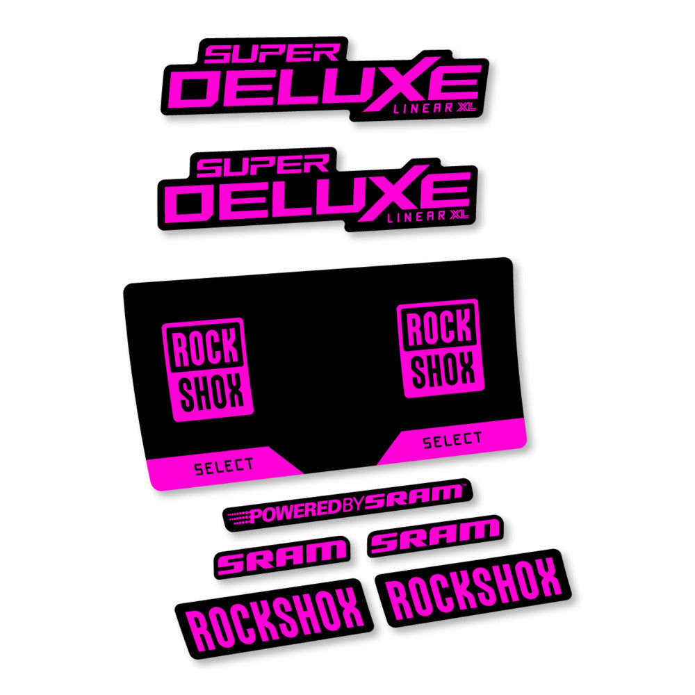 Decal RockShox Super Deluxe Select 2027 v3, Rear Shox, bike sticker vinyl