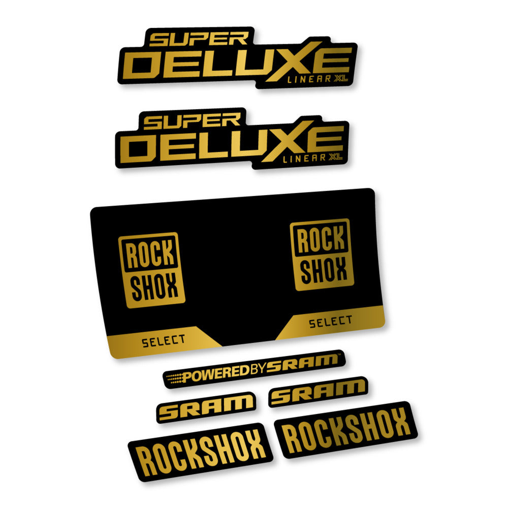 Decal RockShox Super Deluxe Select 2027 v3, Rear Shox, bike sticker vinyl