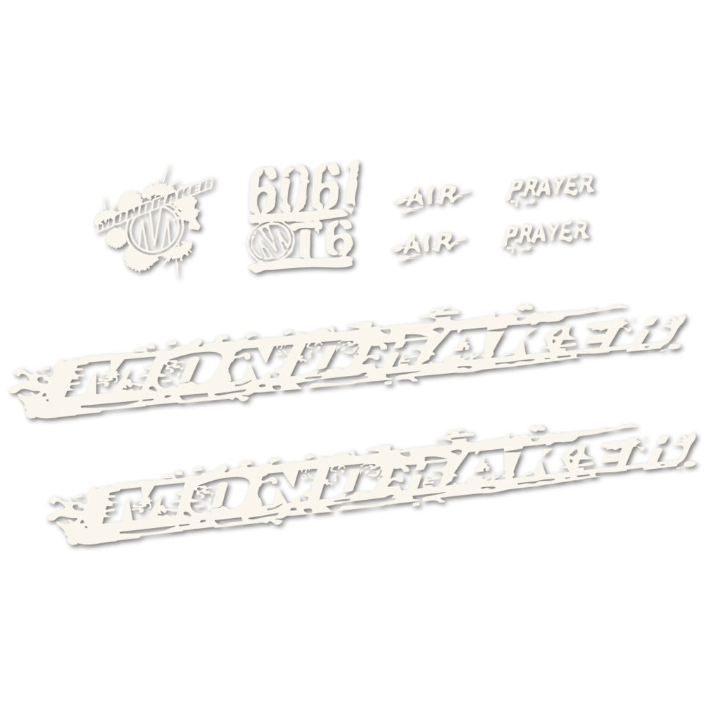 Stickers for Mondraker Prayer 2010-2014, Frame vinyl decals - Bone White