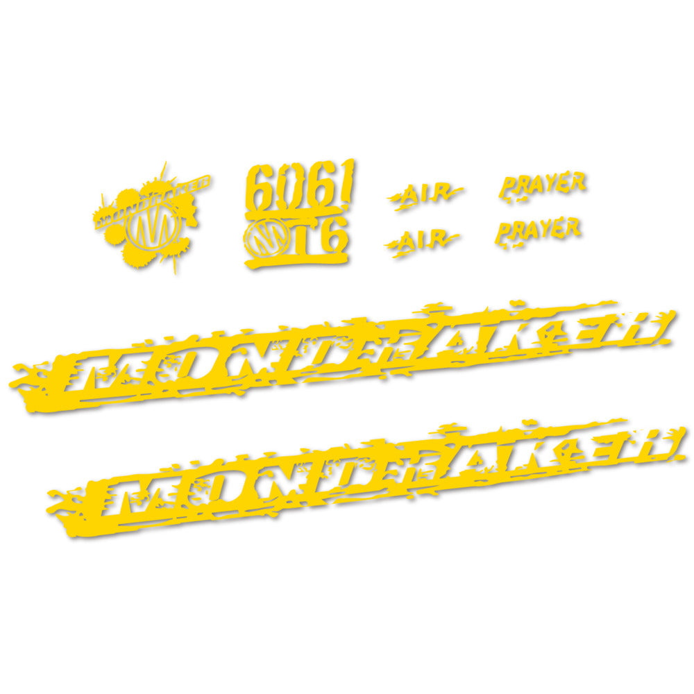 Stickers for Mondraker Prayer 2010-2014, Frame vinyl decals - Banana Yellow