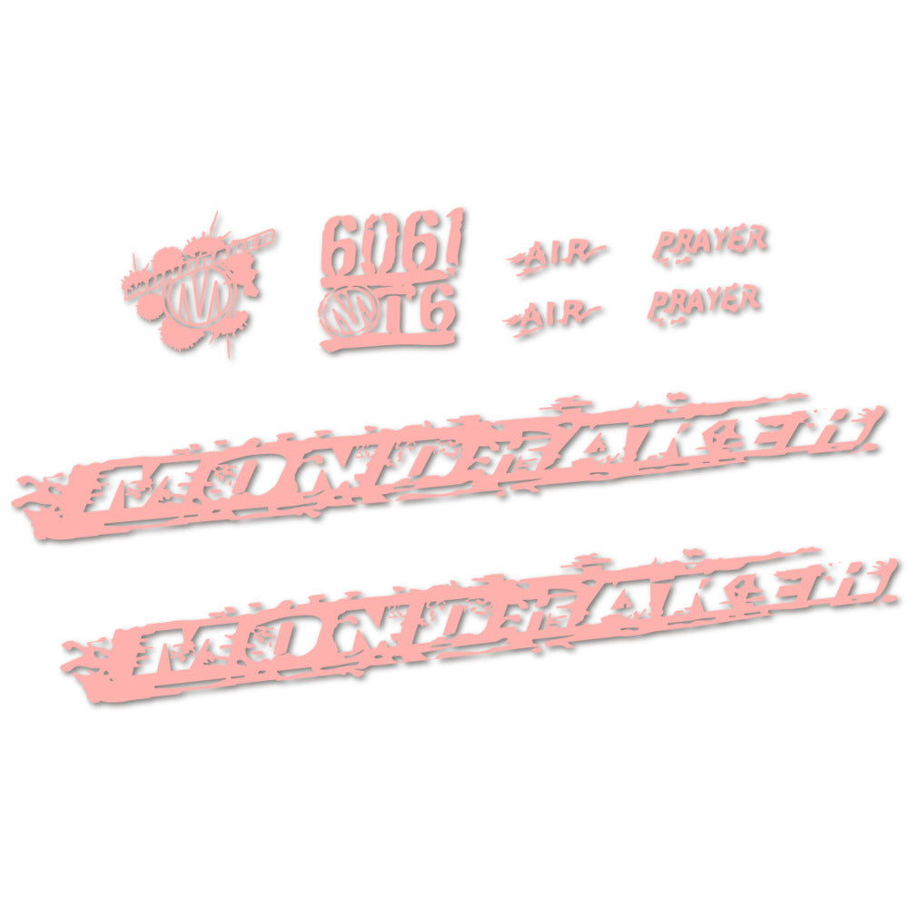 Stickers for Mondraker Prayer 2010-2014, Frame vinyl decals - Salmon Pink