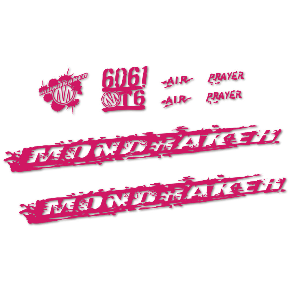 Stickers for Mondraker Prayer 2010-2014, Frame vinyl decals - Dark Pink
