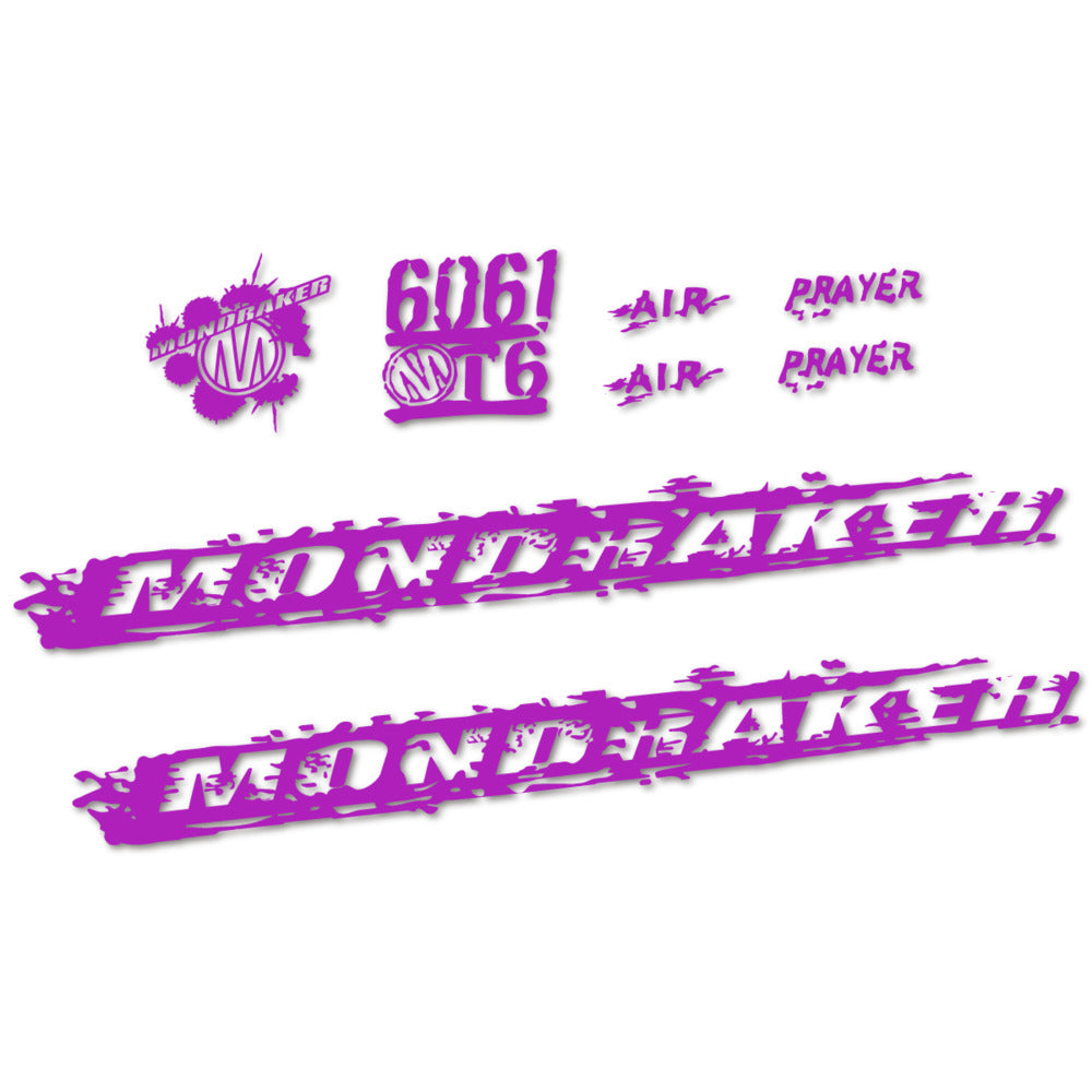 Stickers for Mondraker Prayer 2010-2014, Frame vinyl decals - Violet Pink