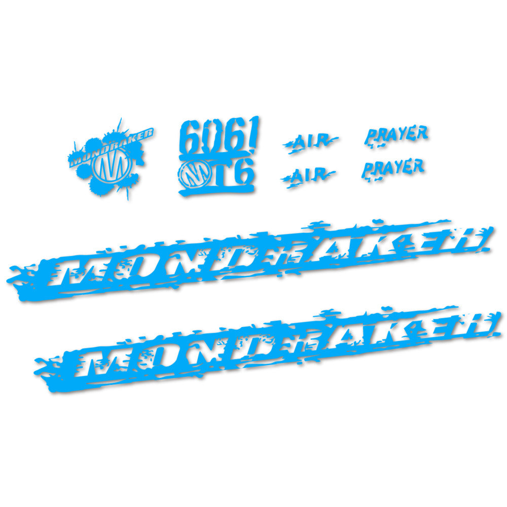 Stickers for Mondraker Prayer 2010-2014, Frame vinyl decals - Light Blue
