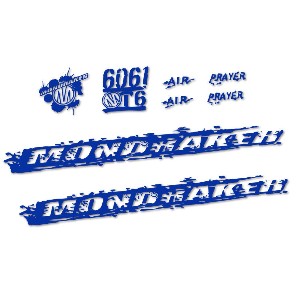 Stickers for Mondraker Prayer 2010-2014, Frame vinyl decals - Ultramarine Blue